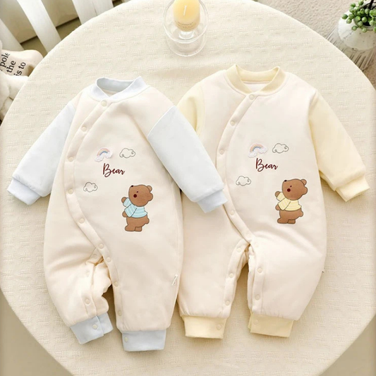 Winter Premium Cotton Romper - Honey Bear