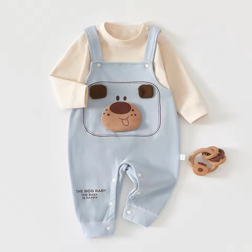 Premium Cotton Baby Overall Set - Graphic Set
