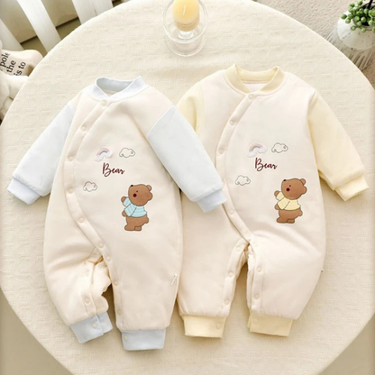 Winter Premium Cotton Romper - Honey Bear