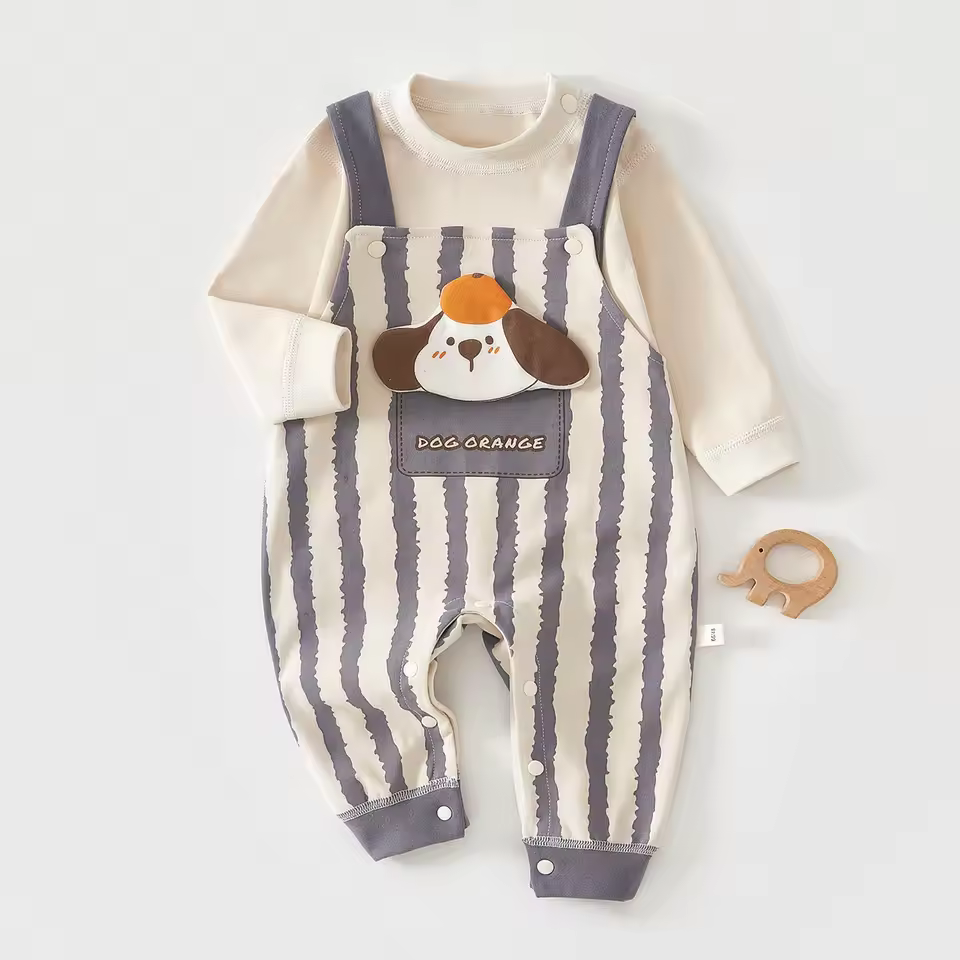 Premium Cotton Baby Overall Set - Graphic Set