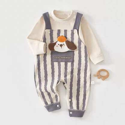 Premium Cotton Baby Overall Set - Graphic Set