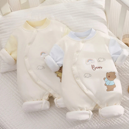 Winter Premium Cotton Romper - Honey Bear
