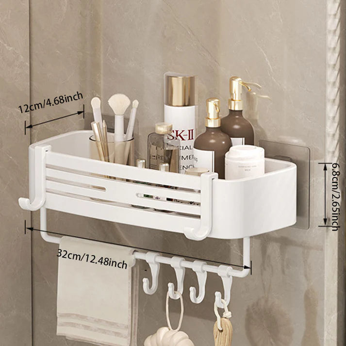 Space Aluminum No-Drill Bathroom Corner Shelf – Quick Drainage & Strong Load-Bearing