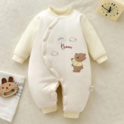 Winter Premium Cotton Romper - Honey Bear