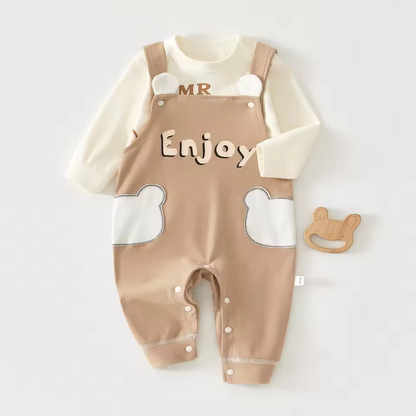 Premium Cotton Baby Overall Set - Graphic Set