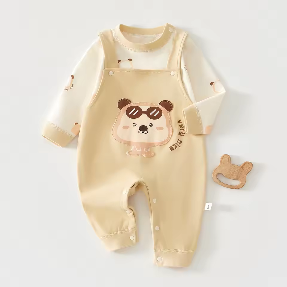 Premium Cotton Baby Overall Set - Graphic Set