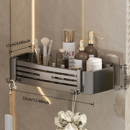 Space Aluminum No-Drill Bathroom Corner Shelf – Quick Drainage & Strong Load-Bearing