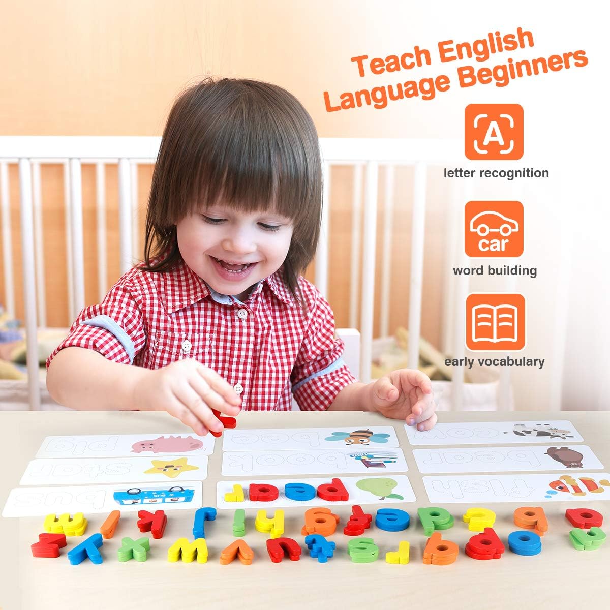 Montessori Wooden Spelling Game