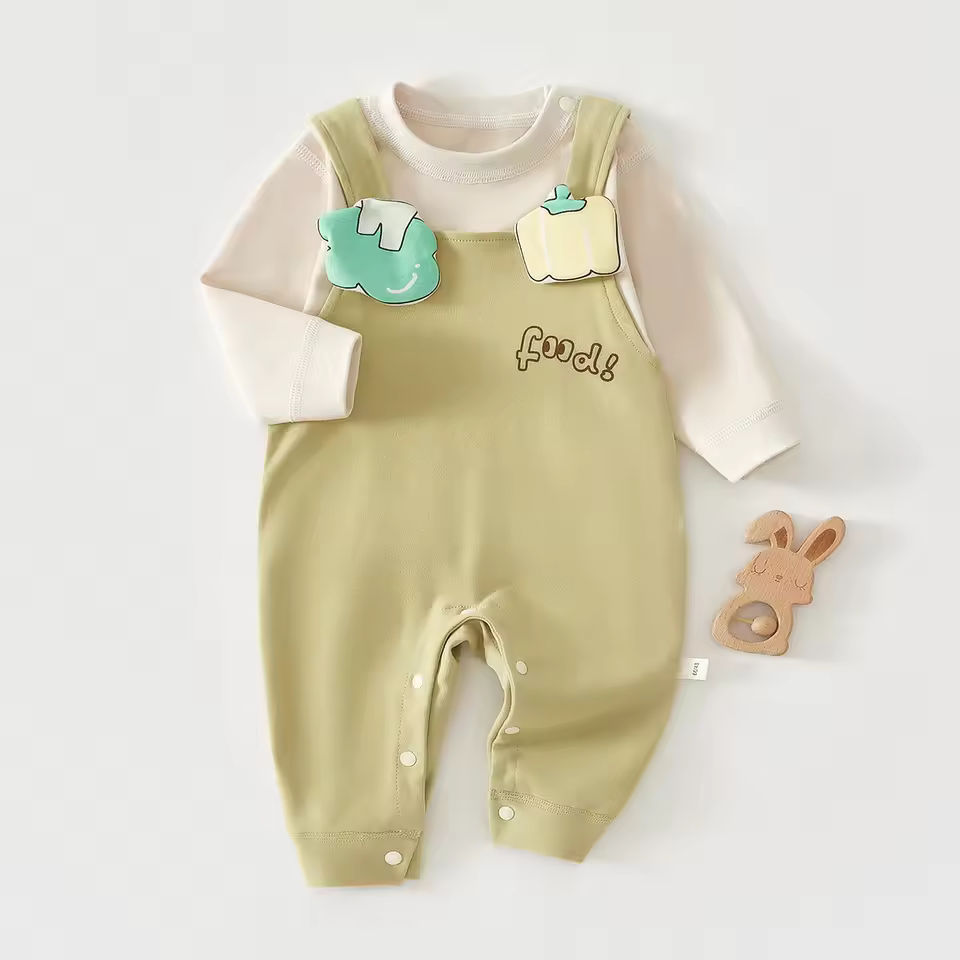 Premium Cotton Baby Overall Set - Graphic Set