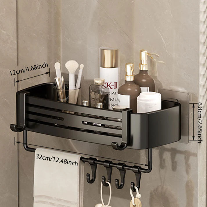 Space Aluminum No-Drill Bathroom Corner Shelf – Quick Drainage & Strong Load-Bearing