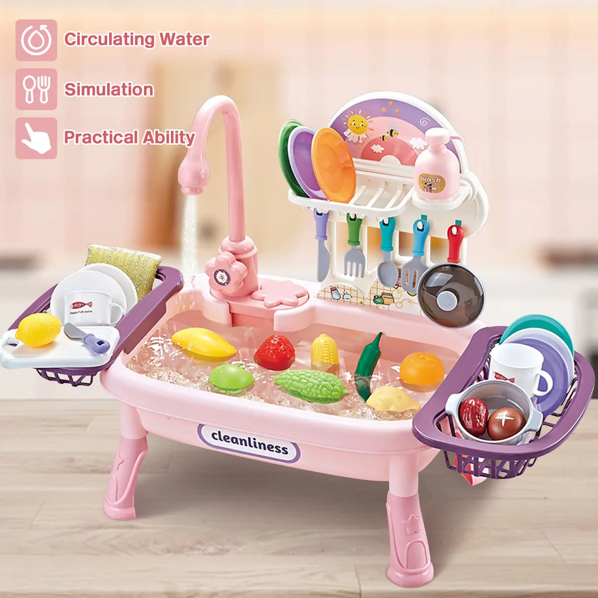 Montessori-Inspired Standing Water Sink – Indoor & Outdoor Play Station