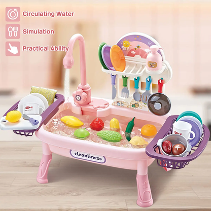 Montessori-Inspired Standing Water Sink – Indoor & Outdoor Play Station