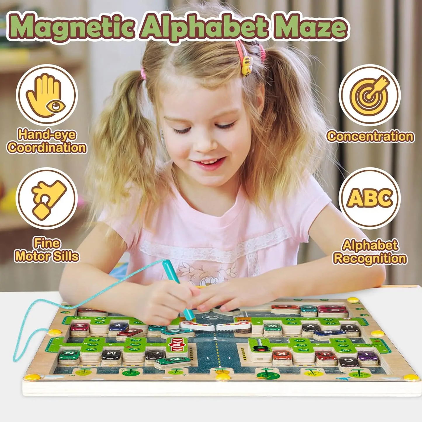 Montessori Alphabet Parking Maze