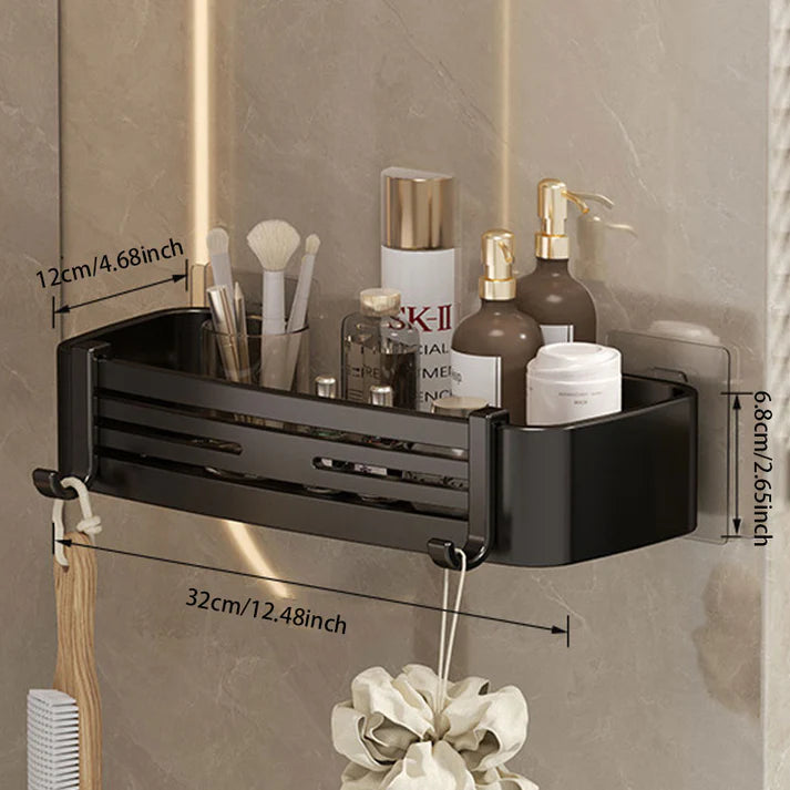 Space Aluminum No-Drill Bathroom Corner Shelf – Quick Drainage & Strong Load-Bearing