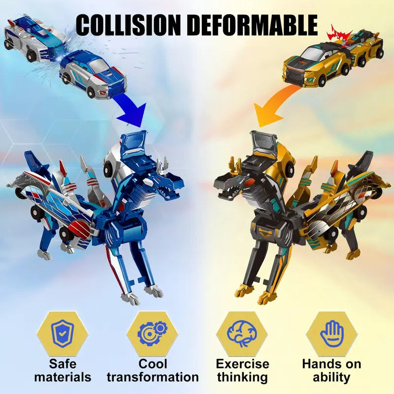 Collision Transforming Dinosaur Car Toy