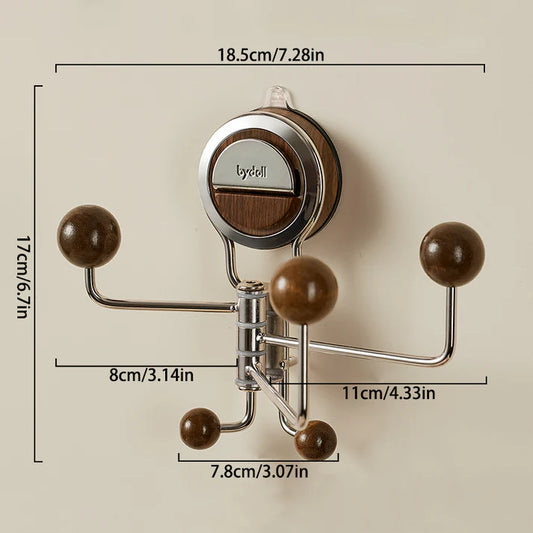 No-Drill Rotating Suction Hooks – Strong Hold, Easy Wall Installatio