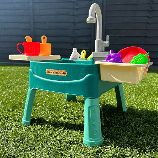 Montessori-Inspired Standing Water Sink – Indoor & Outdoor Play Station