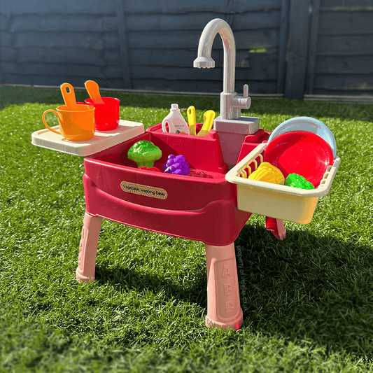Montessori-Inspired Standing Water Sink – Indoor & Outdoor Play Station